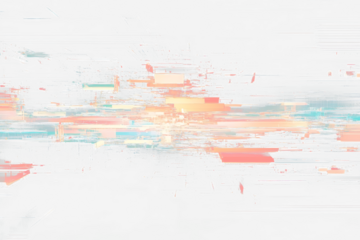 Digital Glitch Technology Screen Effect on Transparent Background