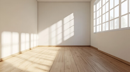 Make space for the mockup. vacant space with a light wall