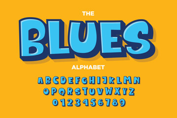 minimalis 3d cartoon alphabet design 