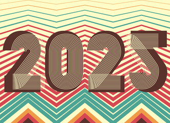 Modern 2025 abstract background vector illustration. Trendy graphic design for banner greeting card...
