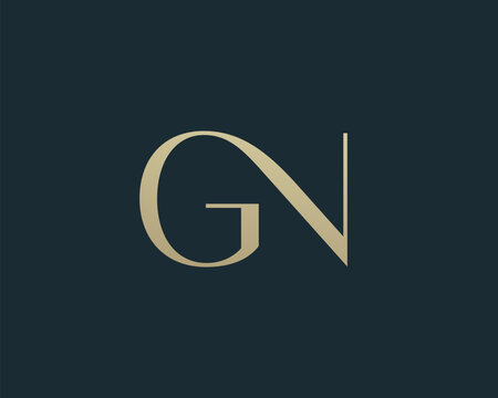 GN letter logo icon design. Classic style luxury initials monogram.