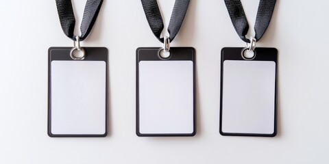 Minimalist Blank ID Card on Lanyard