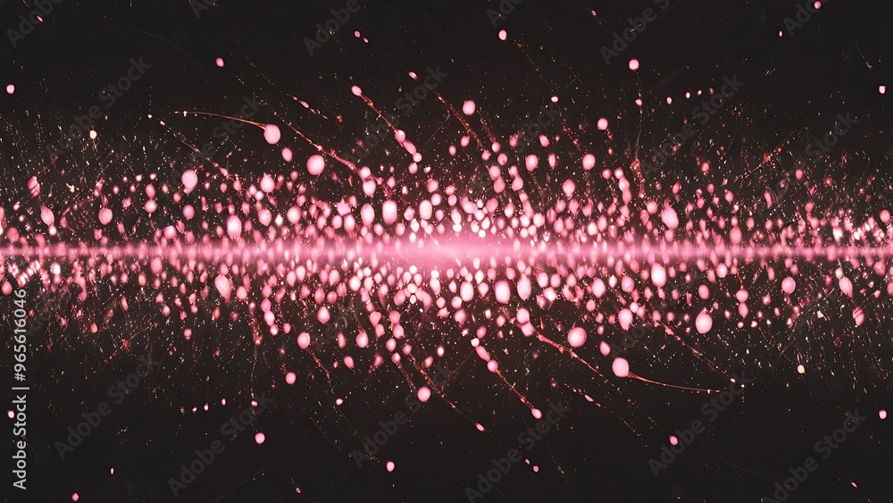 Poster Background of spots of pink lights