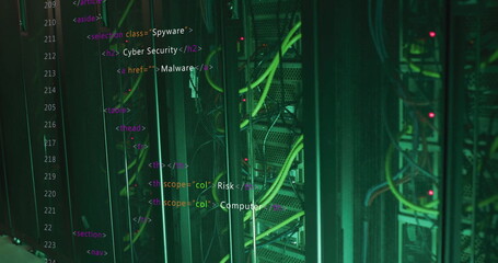 Image of data processing over computer servers