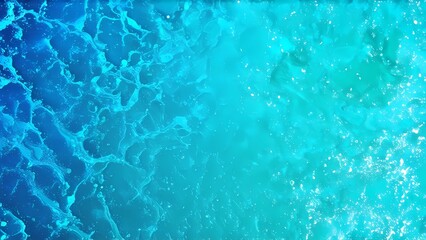 Fototapeta premium A close-up of a blue water surface with bubbles rising from it, creating an intriguing visual effect