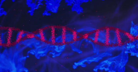DNA strand and binary coding, scientific data processing