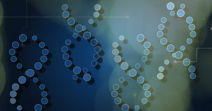 DNA strand and binary coding, scientific data processing