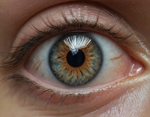 close up of a female eye