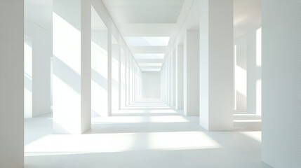 Obraz premium background of abstract architecture. White, empty room