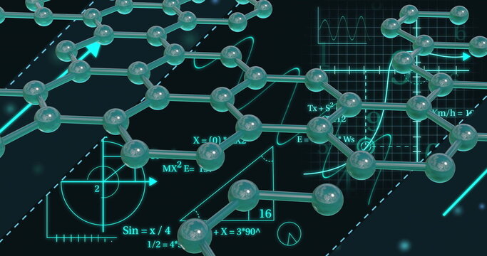 Molecular structure and mathematical equations, scientific data processing