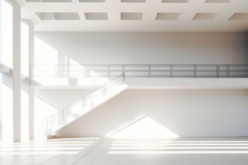 Fototapeta premium Architecture staircase building handrail. AI generated Image by rawpixel.