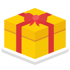 Gift sticker vector icon in isolated background 