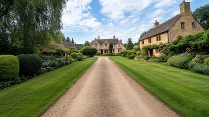 Fototapeta premium Historic English Country Estates with Timeless Charm