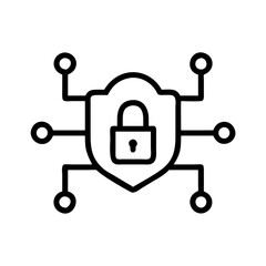 Cyber security icon vector 