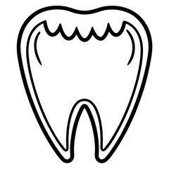 Tooth icon outline icon vector illustration 