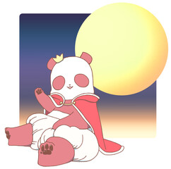 Prince panda (night view/moon)