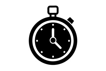A stopwatch solid web icon vector illustration 