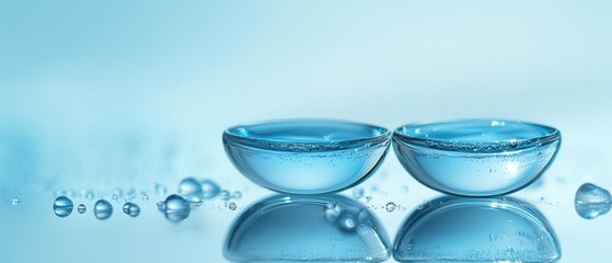 Clear Vision Ahead - Daily Disposable Contact Lens Advertisement Banner on Vanity Background