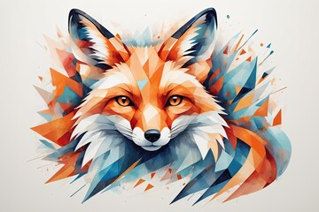 Abstract Fox Art: Abstract illustration of a fox