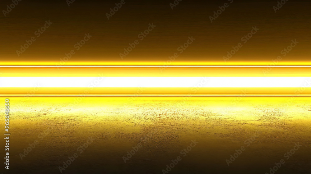 Poster a bright yellow and white neon light strip perfect for creating party borders. this vector design ca