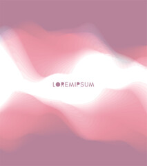 Abstract background with transparent waves. Dynamic screen design. 3D vector illustration for brochure, poster, presentation, flyer, cover or banner.