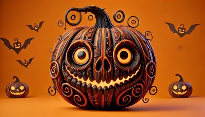 halloween pumpkin head jack o lantern