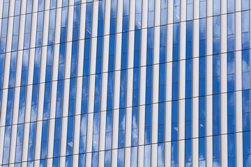 Modern architecture building exterior design with nice patterns, windows, close up details. High...