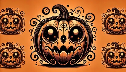 halloween pumpkin head jack o lantern