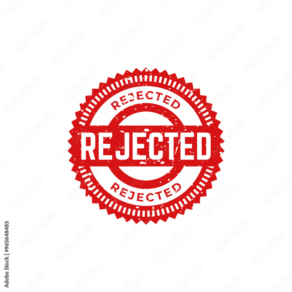 Wall mural rejected stamp. red rejected rubber grunge stamp seal vector illustration.