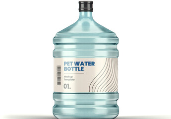 Large Pet Water Bottle Mockup