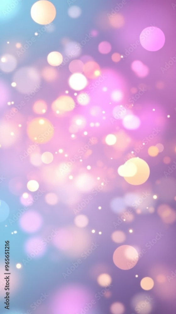 Poster colorful bokeh light background with pastel gradients. abstract pattern concept