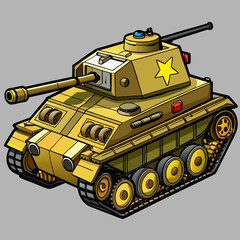 Fototapeta premium vector illustration of tank