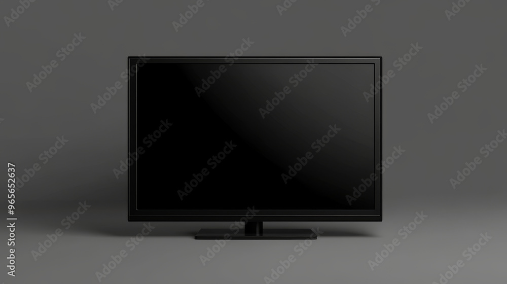 Poster a realistic tv screen with a blank, empty space, ready to display your content. the screen is isolat