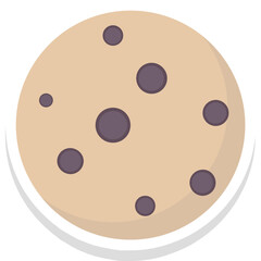 Cookie sticker vector icon isolated background  