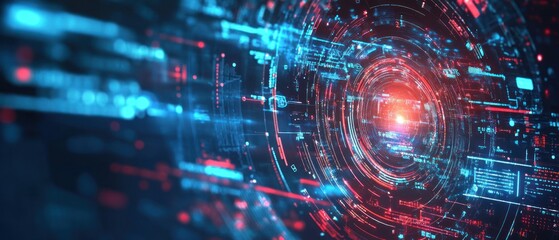 Obraz premium Abstract Digital Data Flow Visualization