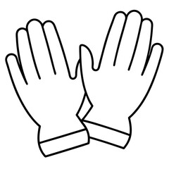 Obraz premium gloves outline coloring book page line art illustration digital drawing