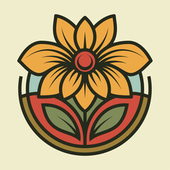 Art Deco Flower 11