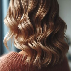 Fototapeta premium Hair Detail Close up on her hair showcasing its texture and styl