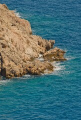 rocky coast of the sea