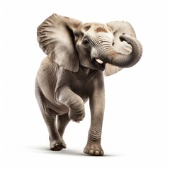 Fototapeta premium Happy smiling dancing Elephant elephant wildlife animal.