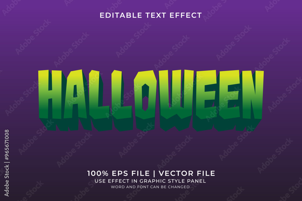 Aufkleber 3d halloween party text effect editable vector3d halloween party text effect editable vector