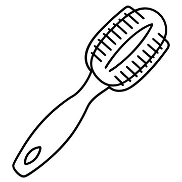 recommend clip art: hairbrush outline coloring book page line art illustration digital drawing