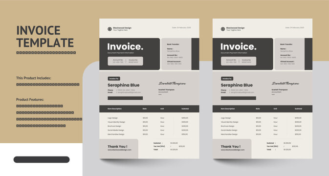 Clean, Modern and Professional Invoice Templates