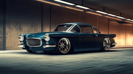 Obraz premium Classic Car in Garage
