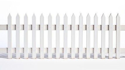 White picket wooden fence outdoors white background architecture.