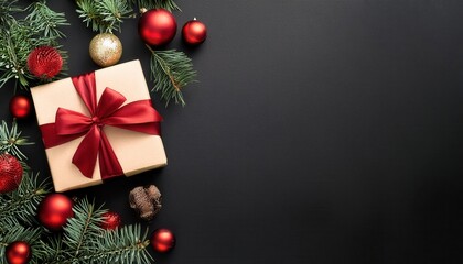 Sfondo natalizio,  elegante composizione natalizia su sfondo scuro