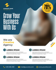 social media post template for marketing creative agency