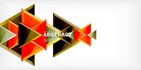 Abstract background - glossy triangles. Vector Illustration For Wallpaper, Banner, Background, Card, Book Illustration, landing page