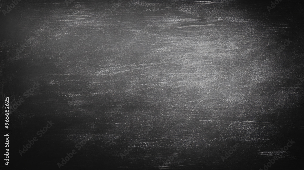 Aufkleber Chalkboard background with erased chalk marks, resulting in a textured and abstract surface