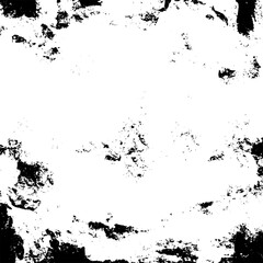 Abstract black ink brush frame. Grunge border decoration vector illustration.